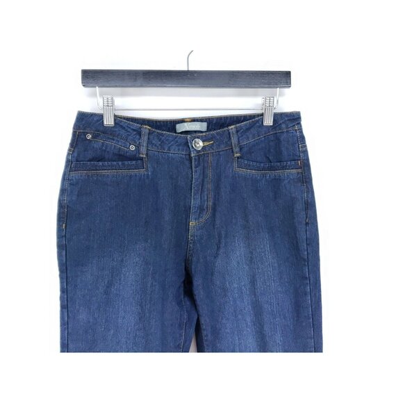 Natural Reflections Flannel Lined Jeans Women's Size 8 Dark Wash - Picture 2 of 7